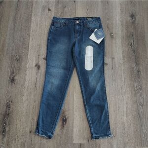 AZ Denim High Rise Ankle Skinny Raw Hem Jeans Size 8